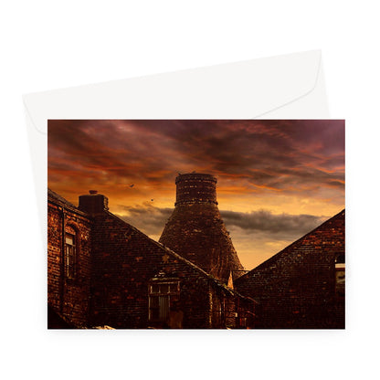 A Potteries Sunset Greeting Card