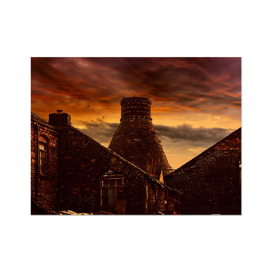 A Potteries Sunset Wall Art Poster