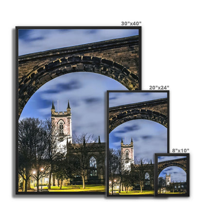 Stoke Minster at Night Framed Canvas