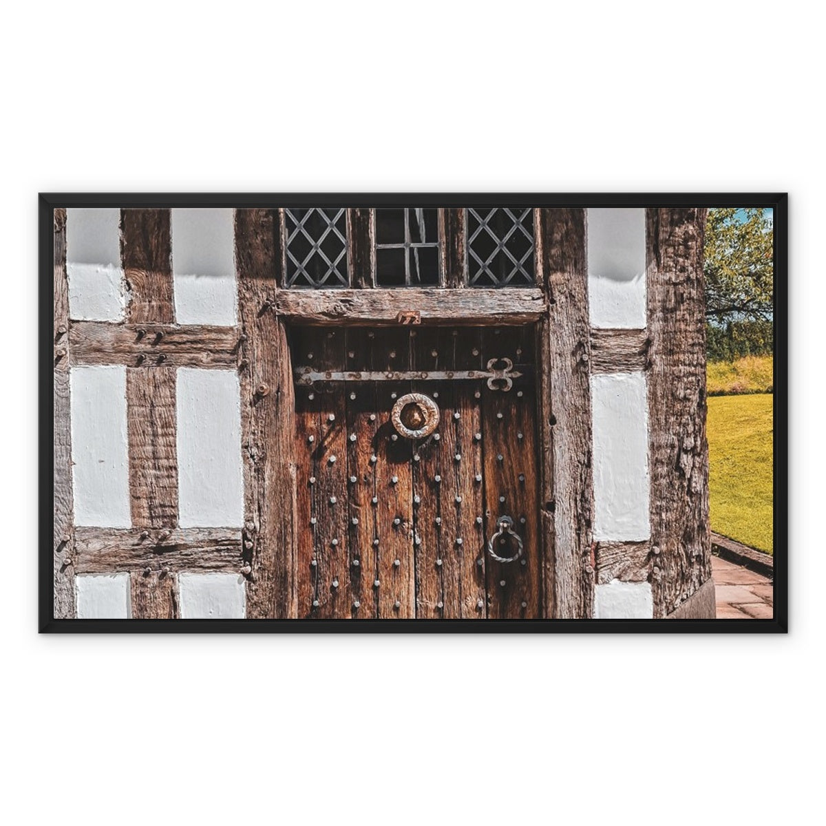 The Farmhouse Door Framed Canvas