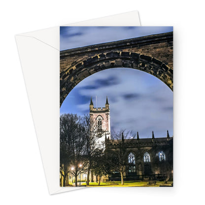 Stoke Minster at Night Greeting Card