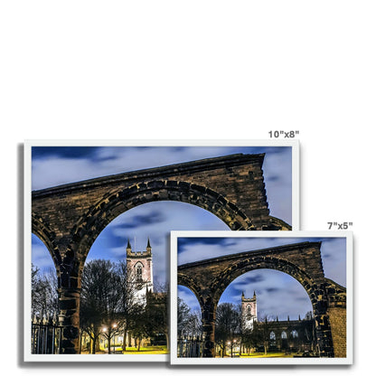 Stoke Minster at Night Framed Photo Tile