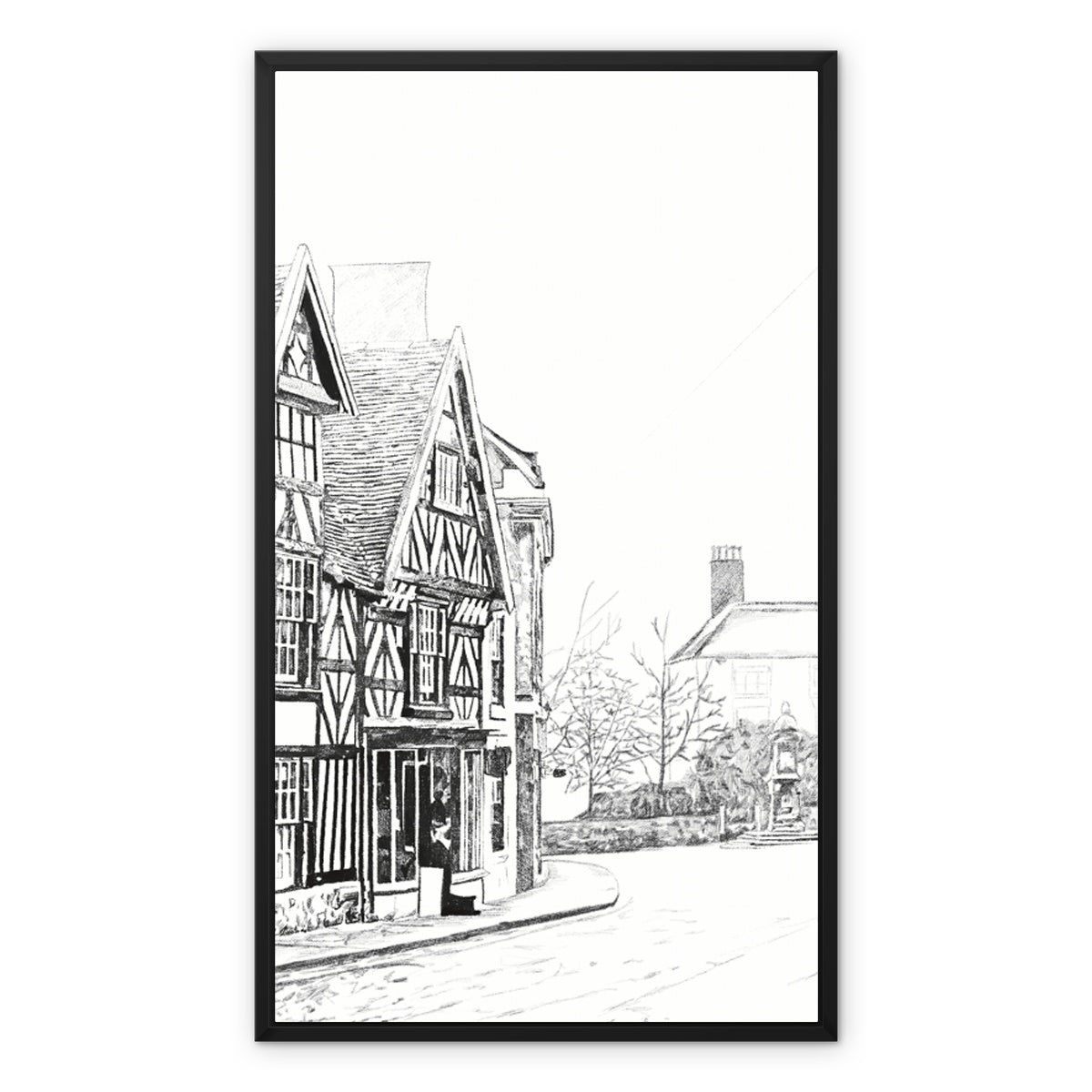 The Tudor House, Cheadle Framed Canvas