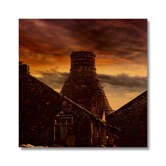 A Potteries Sunset Canvas