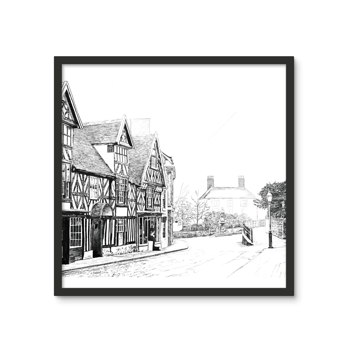 The Tudor House, Cheadle Framed Photo Tile