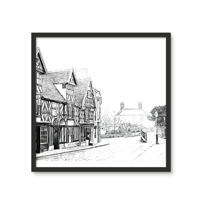 The Tudor House, Cheadle Framed Photo Tile