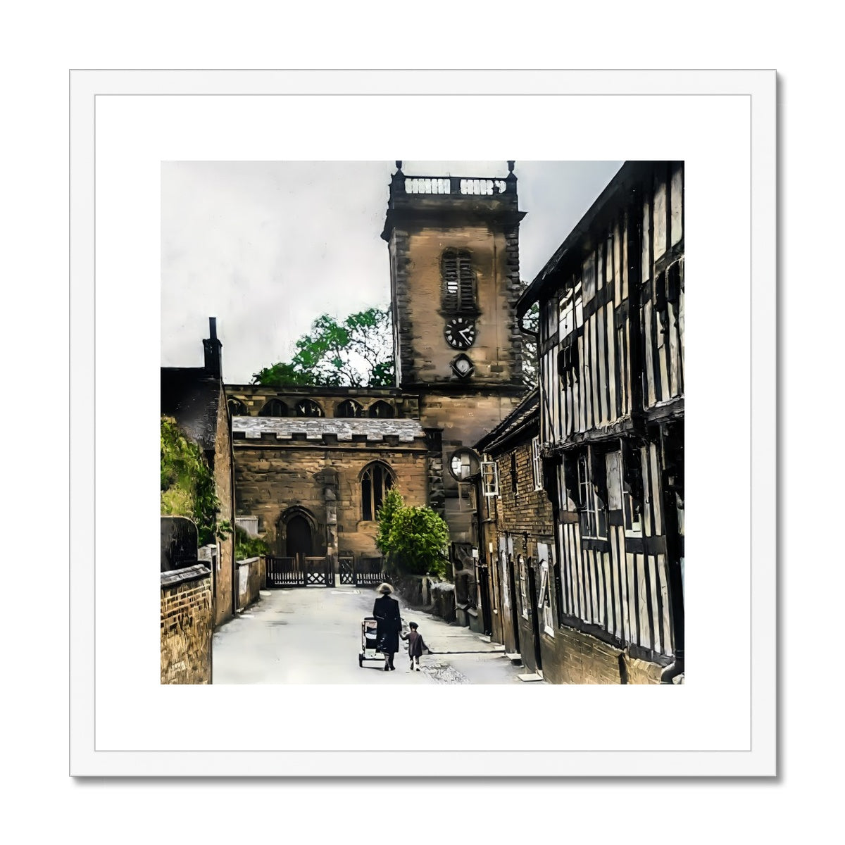 Church Lane, Abbots Bromley Framed & Mounted Print