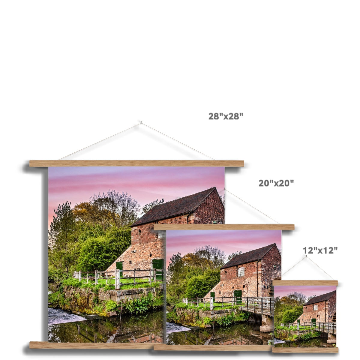 Cheddleton Flint Mill at Dusk Fine Art Print with Hanger