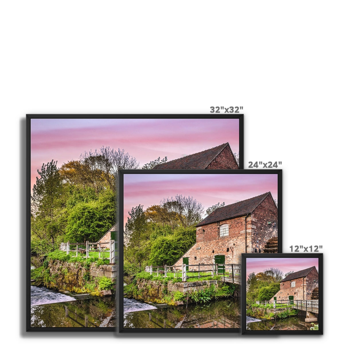 Cheddleton Flint Mill at Dusk Framed Canvas