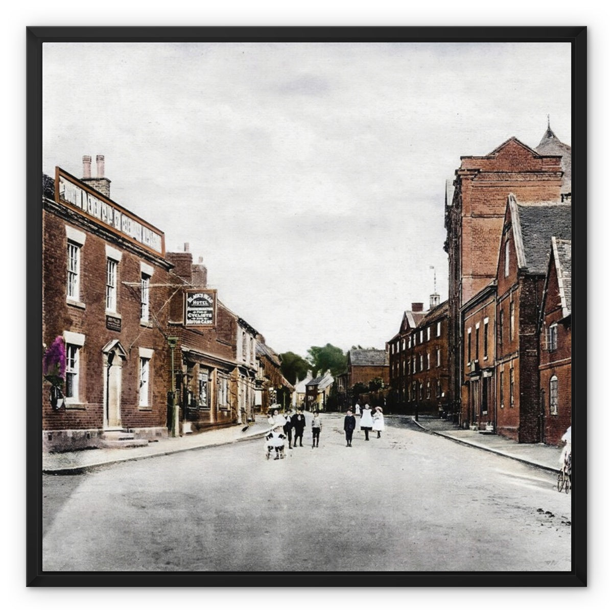 Tean High Street Framed Canvas